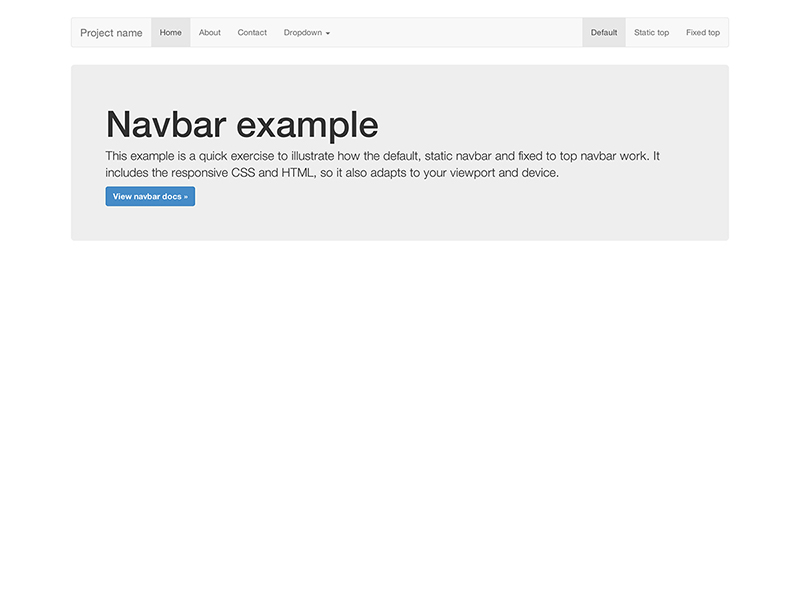 Navbar example